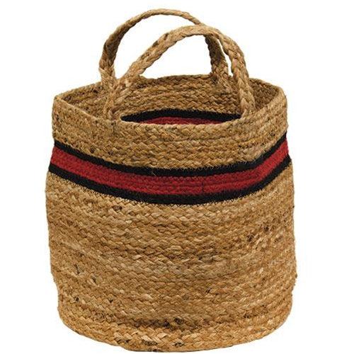 3 Set Bold Striped Jute Containers - The Fox Decor