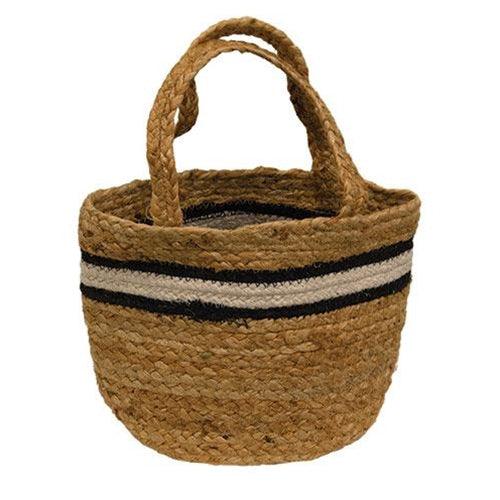 3 Set Bold Striped Jute Containers - The Fox Decor