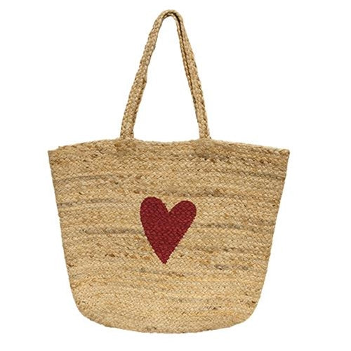 Red Heart Jute Tote - The Fox Decor