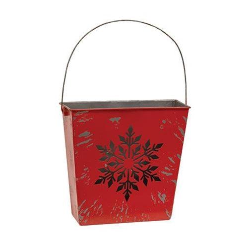 Distressed Metal Snowflake Pocket 3 Asstd - The Fox Decor
