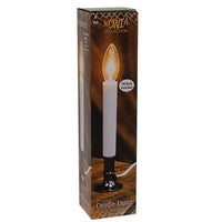 Automatic Timer Candle Lamp White w Pewter Base - The Fox Decor