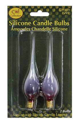 2 pk Red Silicone Light Bulbs 5W - The Fox Decor