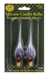 2 pk Red Silicone Light Bulbs 5W - The Fox Decor