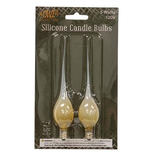 2 pk Gold Silicone Light Bulbs 5W - The Fox Decor