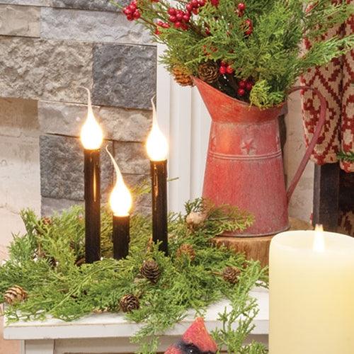 3 Electric Country Candle Lamp Black - The Fox Decor