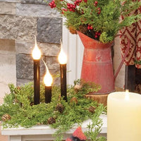 3 Electric Country Candle Lamp Black - The Fox Decor