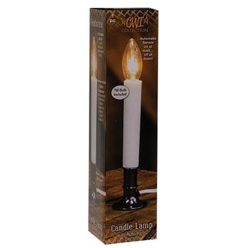 White Sensor Candle Lamp on Pewter Base 9 - The Fox Decor