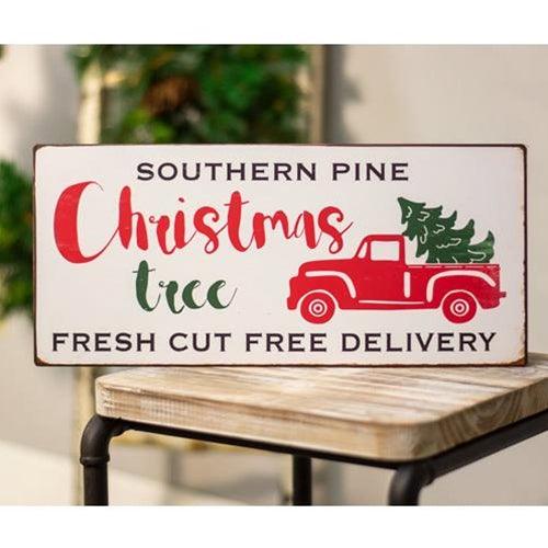 Southern Pine Christmas Tree Metal Sign - The Fox Decor