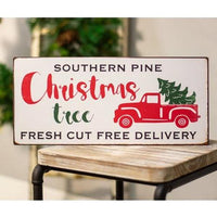 Southern Pine Christmas Tree Metal Sign - The Fox Decor