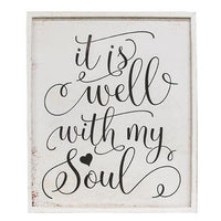 It Is Well With My Soul Distressed Framed Sign - The Fox Decor