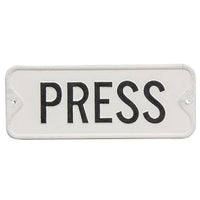 Press Farmhouse Metal Sign - The Fox Decor