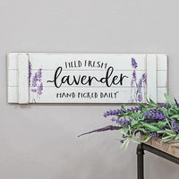 Field Fresh Lavender Hand Picked Wood Sign - The Fox Decor