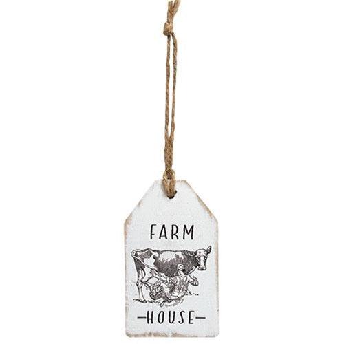 Farm House Milking Cow Wood Tag - The Fox Decor