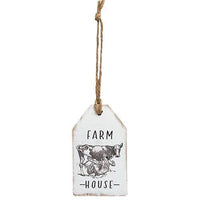 Farm House Milking Cow Wood Tag - The Fox Decor
