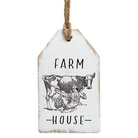 Farm House Milking Cow Wood Tag - The Fox Decor