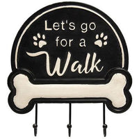 Let's Go For A Walk Wall Hook Sign - The Fox Decor