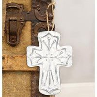 Distressed Metal Cross Ornament - The Fox Decor