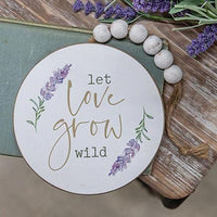 Let Love Grow Wild Lavender Wood Ornament - The Fox Decor