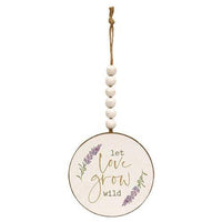 Let Love Grow Wild Lavender Wood Ornament - The Fox Decor