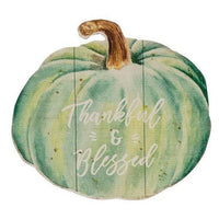 Fall Watercolor Pumpkin Wood Sign 3 Asstd - The Fox Decor