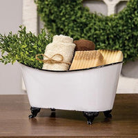 White Metal Bathtub - The Fox Decor