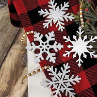 White Snowflake Wood Beaded Ornament 4 Asstd - The Fox Decor
