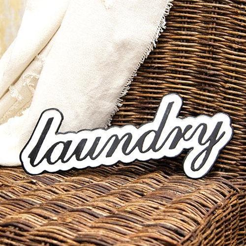 Laundry Black and White Metal Sign - The Fox Decor