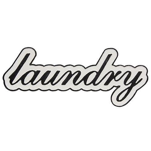Laundry Black and White Metal Sign - The Fox Decor