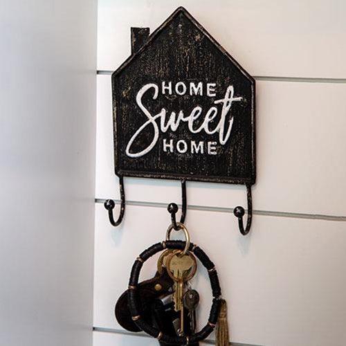 Home Sweet Home House Metal Wall Hook - The Fox Decor