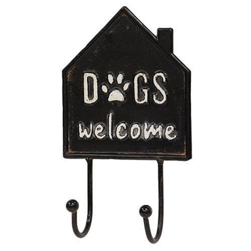 Dogs Welcome House Metal Wall Hook - The Fox Decor
