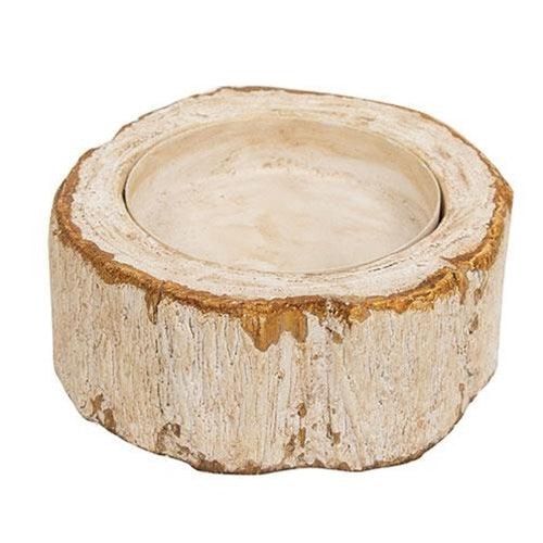 Resin Birch Pillar Candle Holder - The Fox Decor
