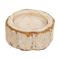 Resin Birch Pillar Candle Holder - The Fox Decor