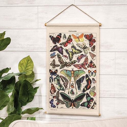 Butterfly Linen Wall Hanging - The Fox Decor
