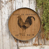 Life is Better On The Farm Chicken Wood Sign - The Fox Decor