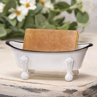 White Iron Bathtub Soap Dish - The Fox Decor
