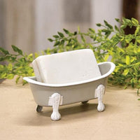 Light Gray Iron Bathtub Soap Dish - The Fox Decor
