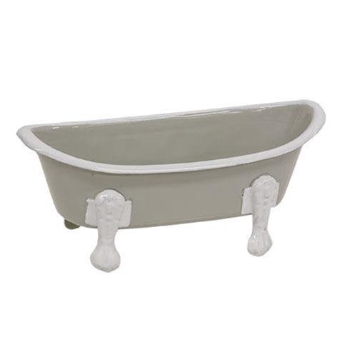Light Gray Iron Bathtub Soap Dish - The Fox Decor