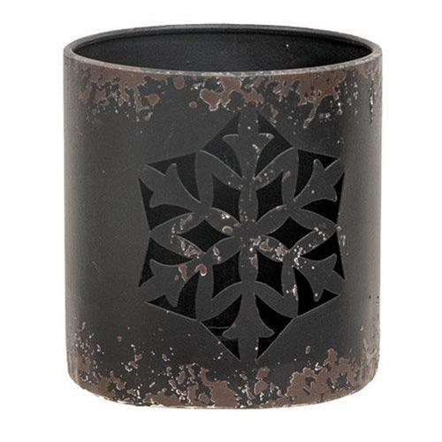 3 Set Distressed Metal Snowflake Buckets - The Fox Decor