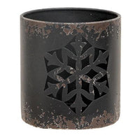 3 Set Distressed Metal Snowflake Buckets - The Fox Decor