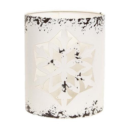 3 Set Distressed Metal Snowflake Buckets - The Fox Decor