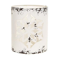 3 Set Distressed Metal Snowflake Buckets - The Fox Decor