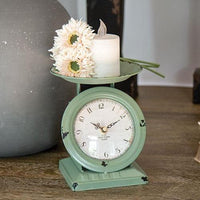 Vintage Green Old Town Scale Clock - The Fox Decor