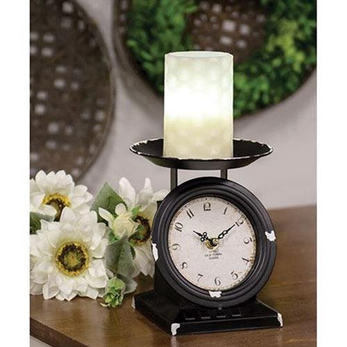 Vintage Black Old Town Scale Clock - The Fox Decor
