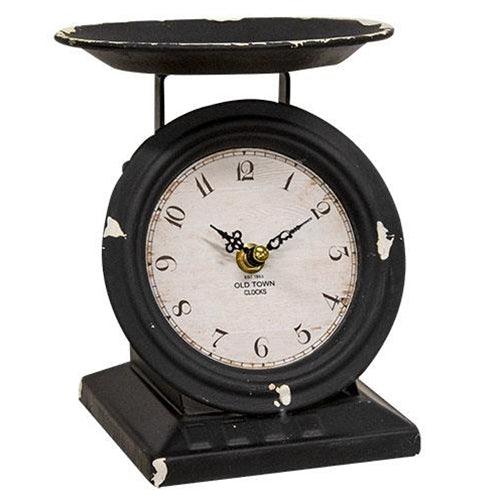 Vintage Black Old Town Scale Clock - The Fox Decor