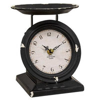 Vintage Black Old Town Scale Clock - The Fox Decor
