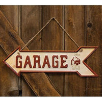 Garage 24hr Auto Service Hanging Metal Sign - The Fox Decor