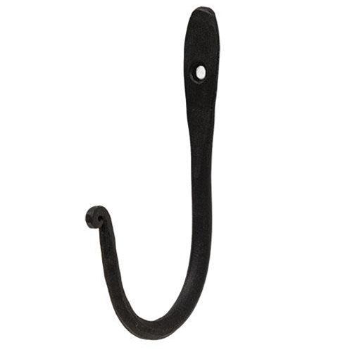 Black Wrought Iron Prairie Hook - The Fox Decor
