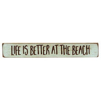 Life is Better at the Beach Engraved Block 12 - The Fox Decor