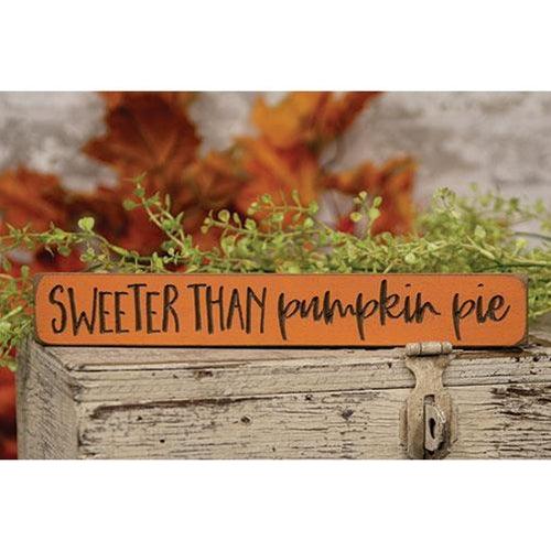 Sweeter Than Pumpkin Pie Engraved Block 12 - The Fox Decor