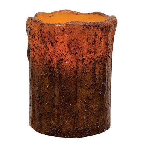 4 Burnt Mustard Remote Pillar - The Fox Decor